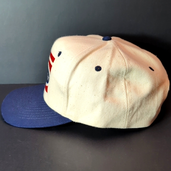 Vintage KC Farnam Men's Blue/Off-White Snapback Trucker Hat. - Picture 2 of 9